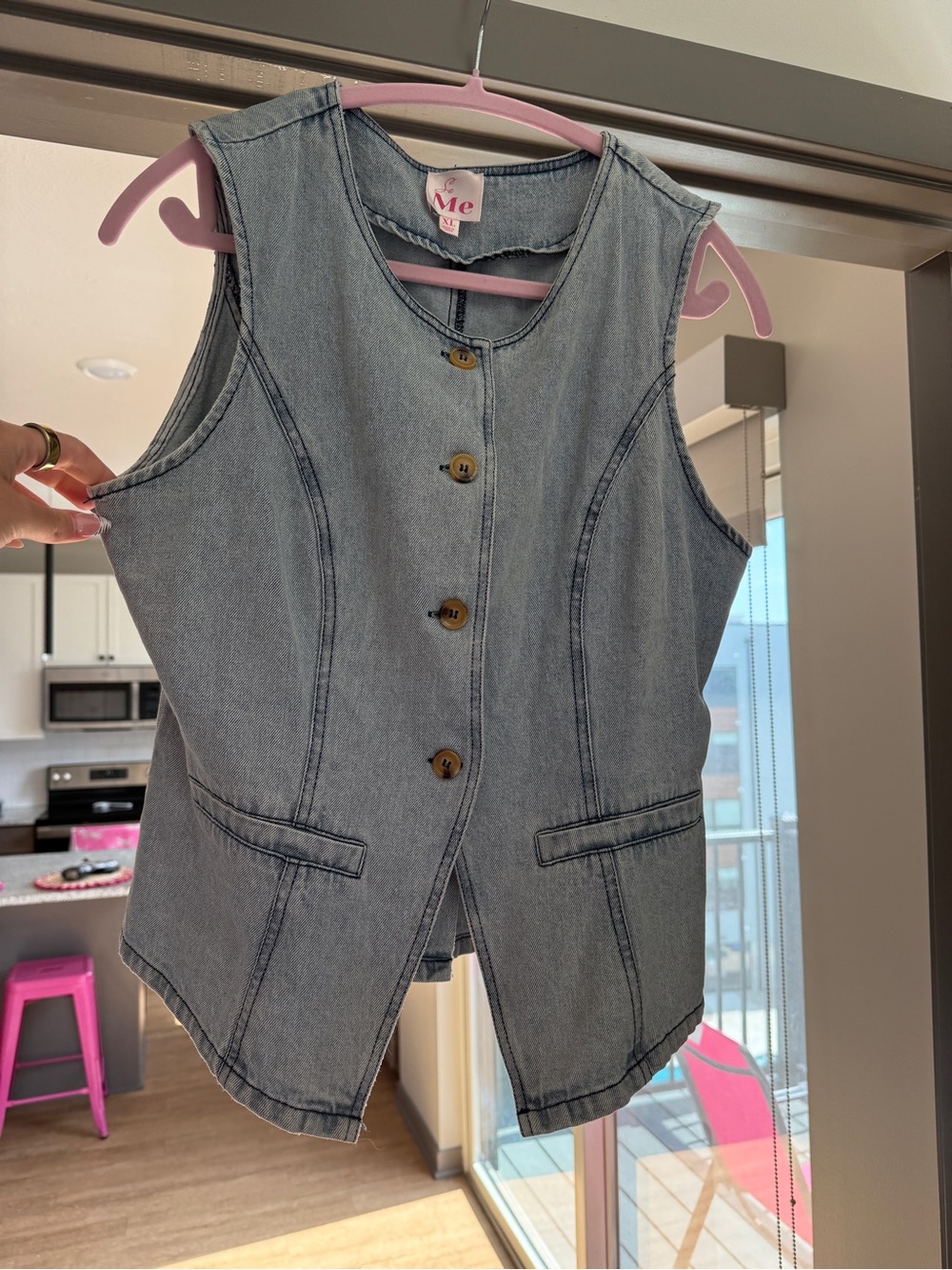 Light Blue Denim Top Size XL